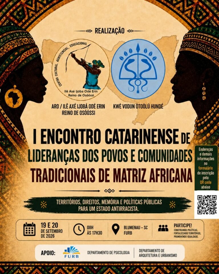 🌿 I ENCONTRO CATARINENSE DE LIDERANÇAS DOS POVOS E COMUNIDADES TRADICIONAIS DE MATRIZ AFRICANA 🌿